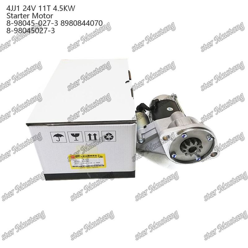 4JJ1 موتور استارتر موتور 24V 11T 4.5KW 8-98045-027-3 8980844070 8-98045027-3 برای قطعات معدنی موتور ISUZU