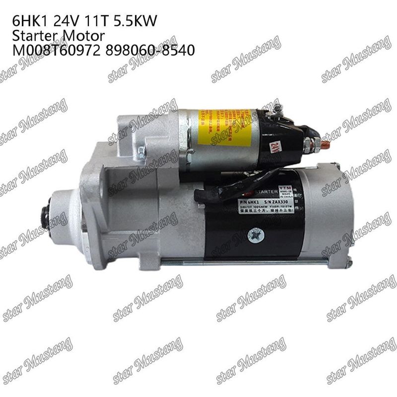 6HK1 موتور استارتر موتور 24V 11T 5.5KW M008T60972 898060-8540 برای قطعات معدنی موتور ISUZU