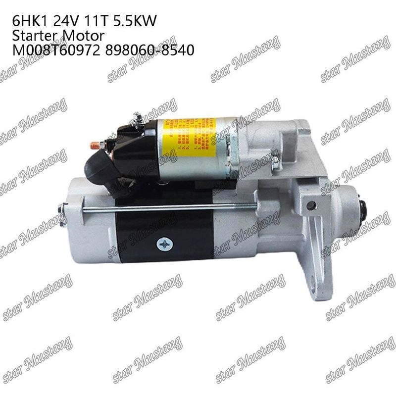 6HK1 موتور استارتر موتور 24V 11T 5.5KW M008T60972 898060-8540 برای قطعات معدنی موتور ISUZU