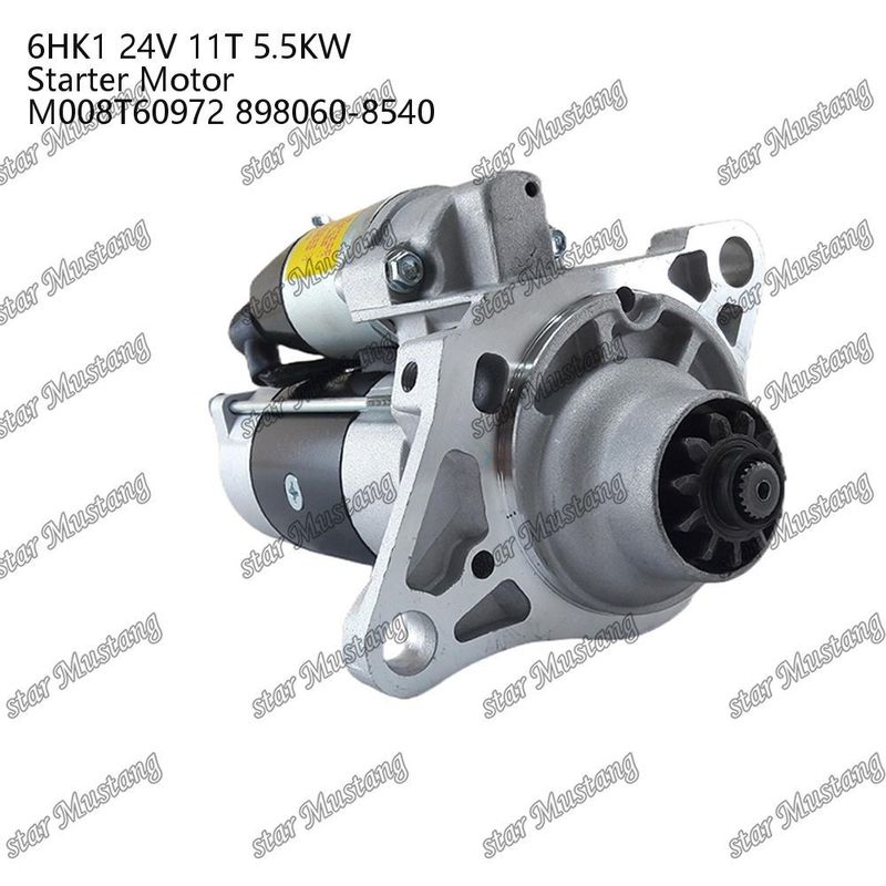 6HK1 موتور استارتر موتور 24V 11T 5.5KW M008T60972 898060-8540 برای قطعات معدنی موتور ISUZU