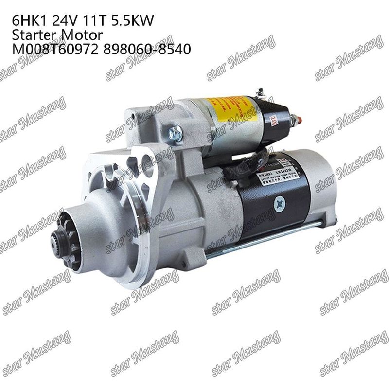 6HK1 موتور استارتر موتور 24V 11T 5.5KW M008T60972 898060-8540 برای قطعات معدنی موتور ISUZU