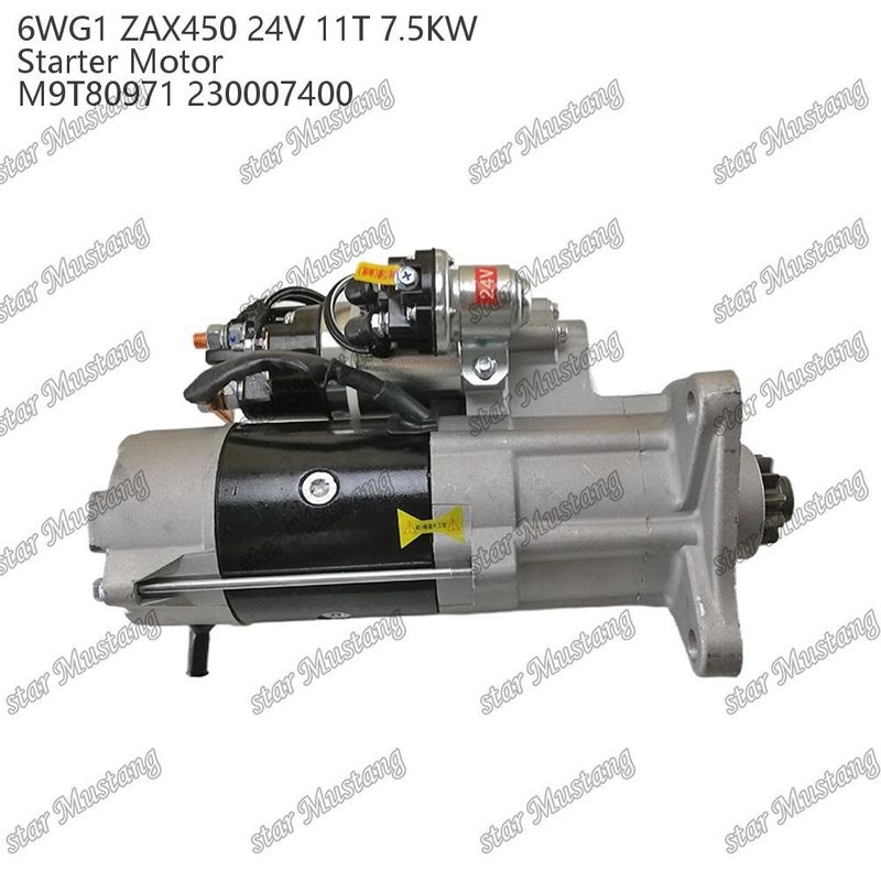 6WG1 ZAX450 موتور موتور 24V 11T 7.5KW DI نوع M9T80971 230007400 برای قطعات معدنی موتور ISUZU