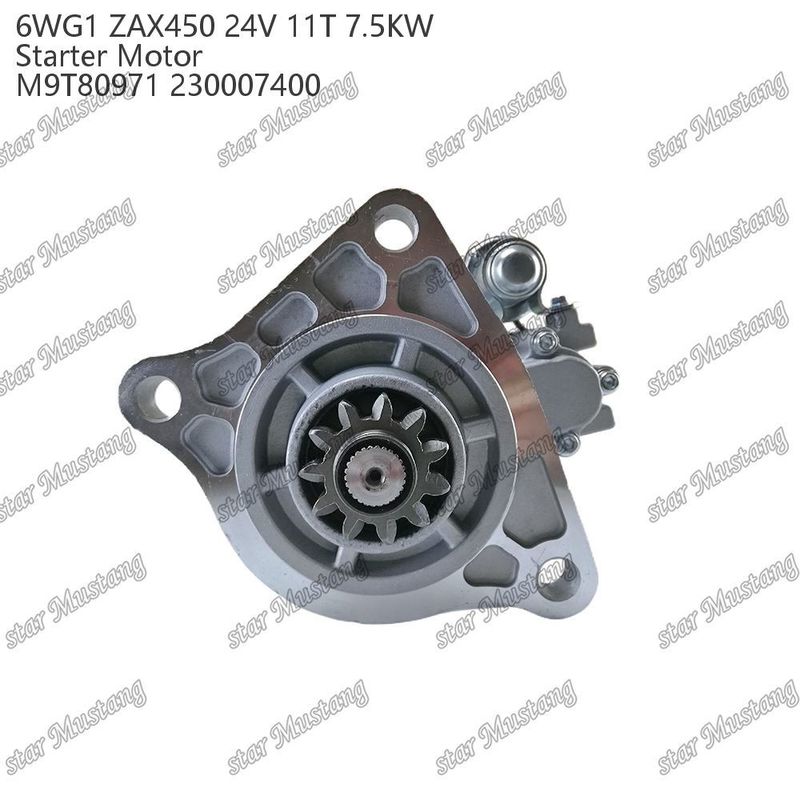 6WG1 ZAX450 موتور موتور 24V 11T 7.5KW DI نوع M9T80971 230007400 برای قطعات معدنی موتور ISUZU
