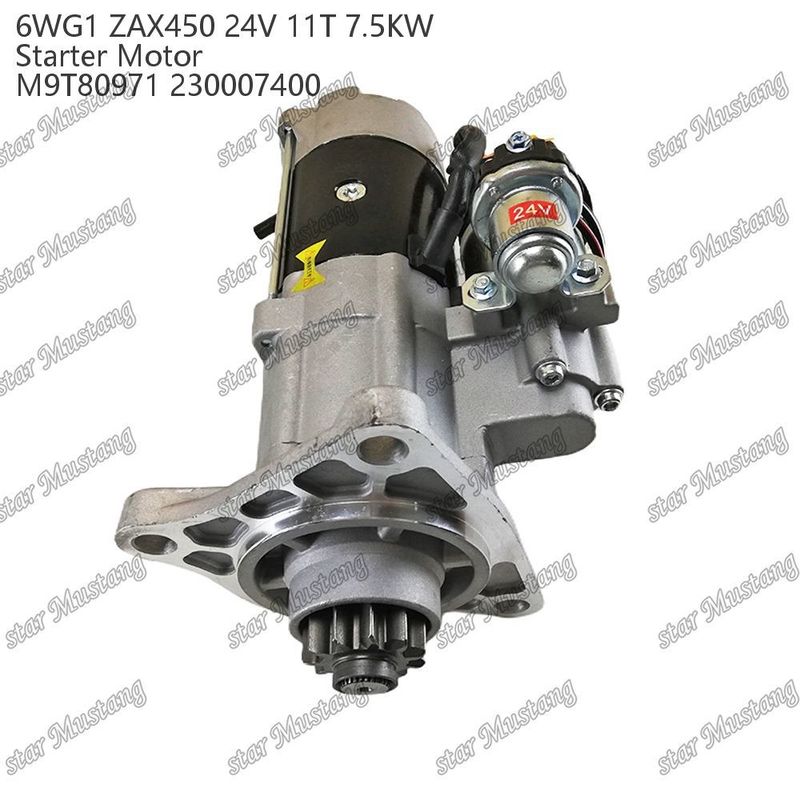 6WG1 ZAX450 موتور موتور 24V 11T 7.5KW DI نوع M9T80971 230007400 برای قطعات معدنی موتور ISUZU