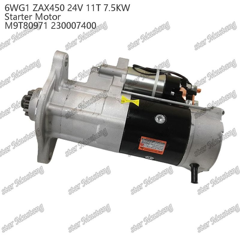 6WG1 ZAX450 موتور موتور 24V 11T 7.5KW DI نوع M9T80971 230007400 برای قطعات معدنی موتور ISUZU