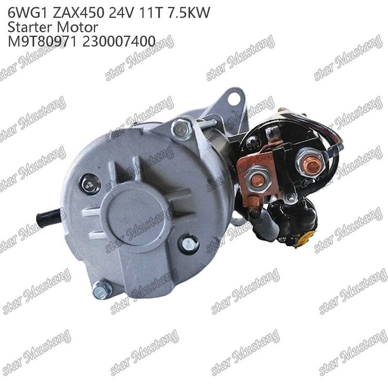 6WG1 ZAX450 موتور موتور 24V 11T 7.5KW DI نوع M9T80971 230007400 برای قطعات معدنی موتور ISUZU