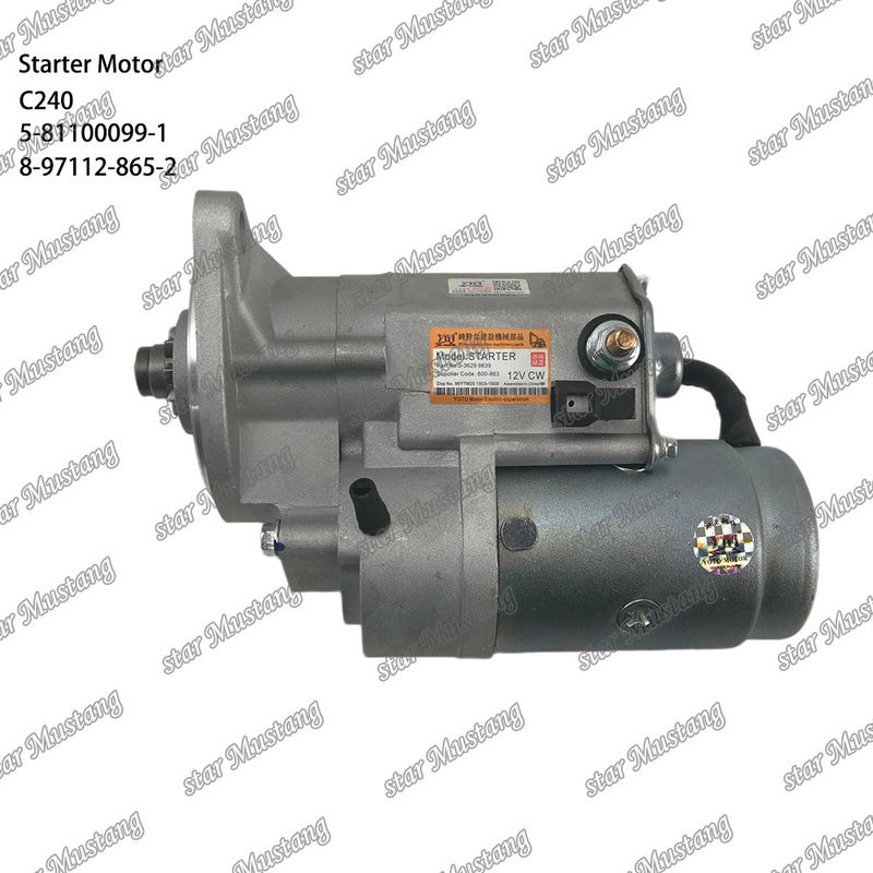 C240 موتور موتور 9T 12V 5-81100099-1 8-97112-865-2 برای قطعات معدنی موتور ISUZU