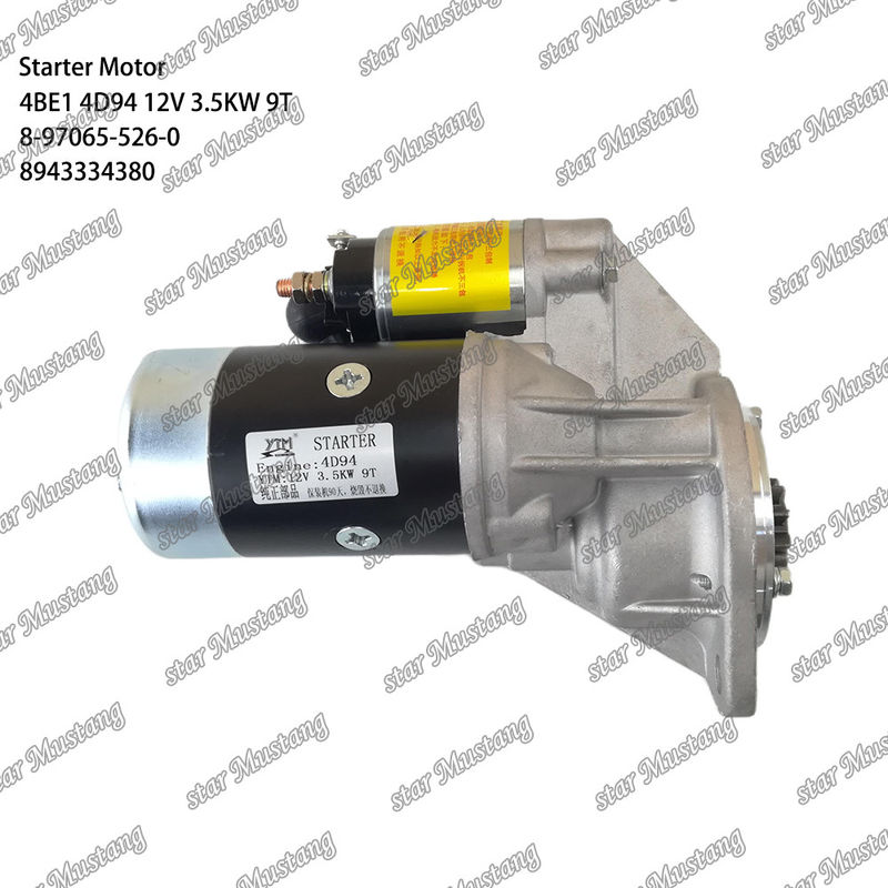 موتور استارتر 4BE1 4D94 12V 9T 8-97065-526-0 8943334380 مناسب برای قطعات موتور کوماتسو