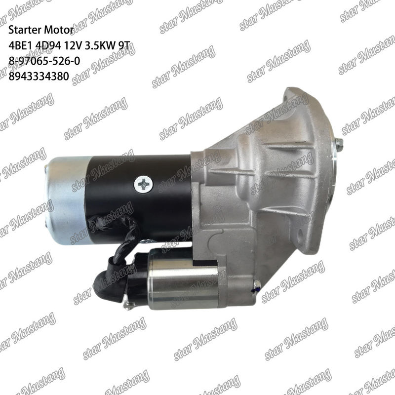 موتور استارتر 4BE1 4D94 12V 9T 8-97065-526-0 8943334380 مناسب برای قطعات موتور کوماتسو