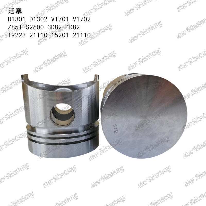 پیستون D1301 D1302 V1701 V1702 Z851 S2600 3D82 4D82 19223-21110 15201-21110 مناسب برای قطعات موتور KUBOTA
