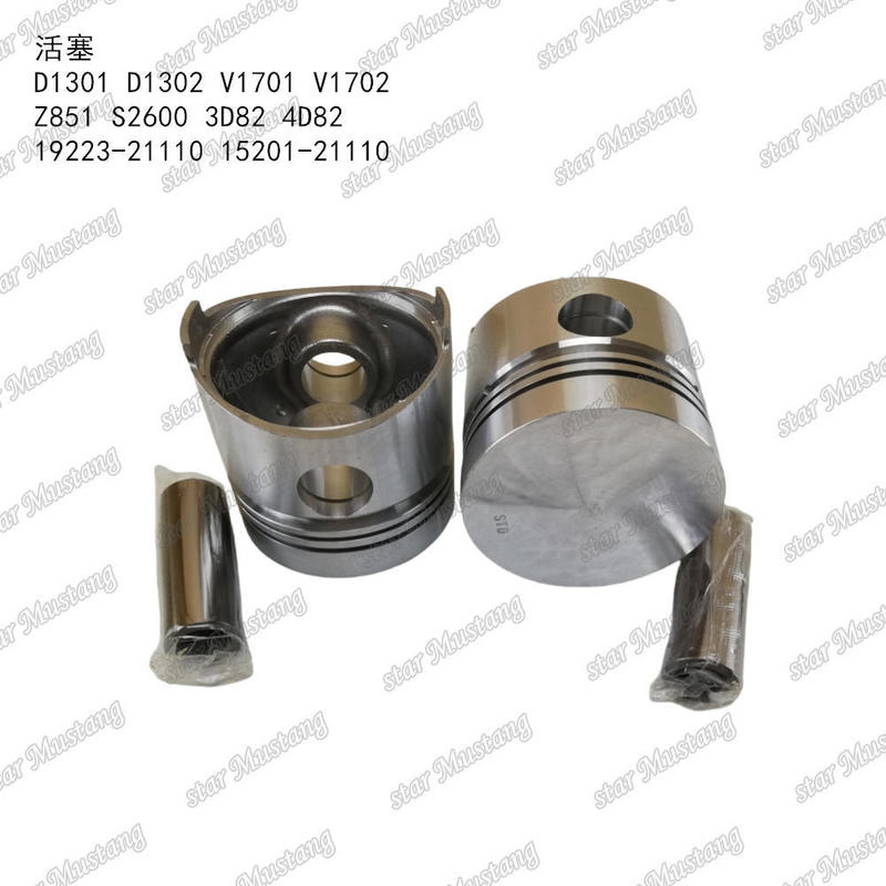 پیستون D1301 D1302 V1701 V1702 Z851 S2600 3D82 4D82 19223-21110 15201-21110 مناسب برای قطعات موتور KUBOTA